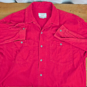 Men's Calvin Klein Red Sport Vintage Cotton Flannel Shirt